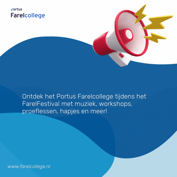 Voorbeeld van een social media advertentie voor een school open dag op mobiel