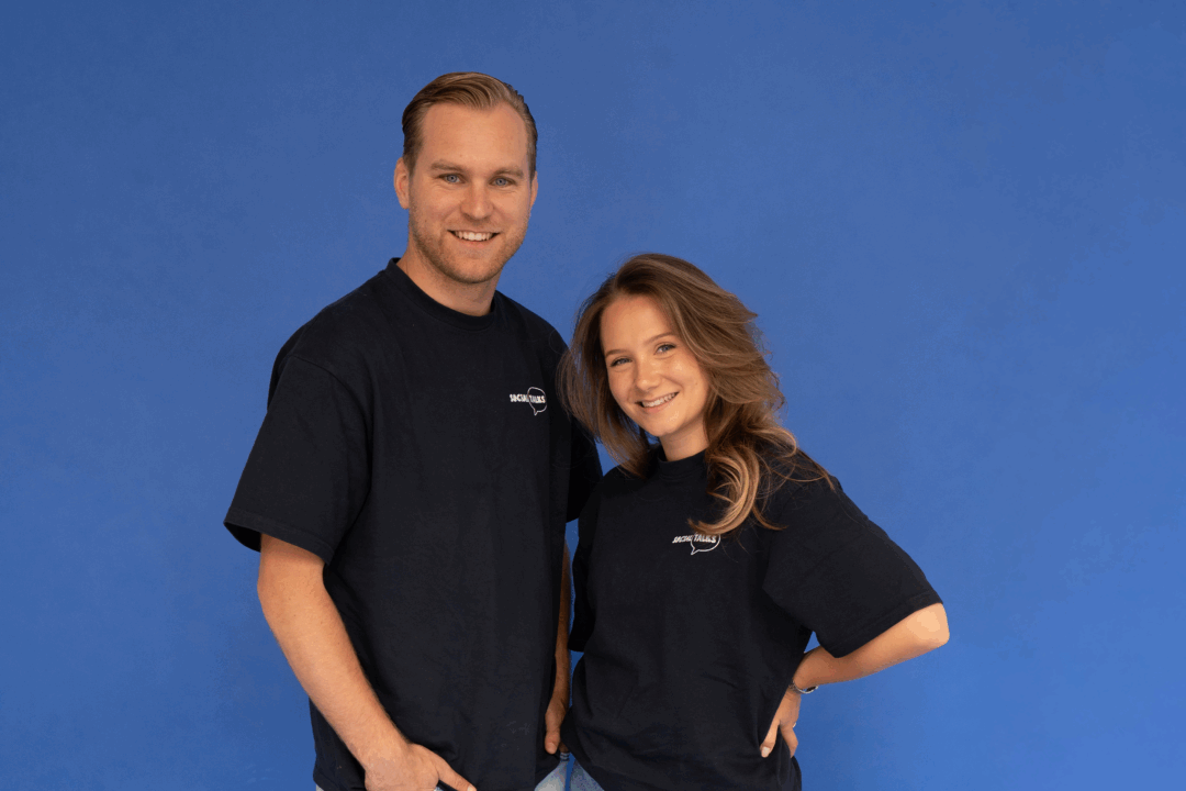 op de foto zijn Erik van Schanke en Trisha de Bruijn te zien.